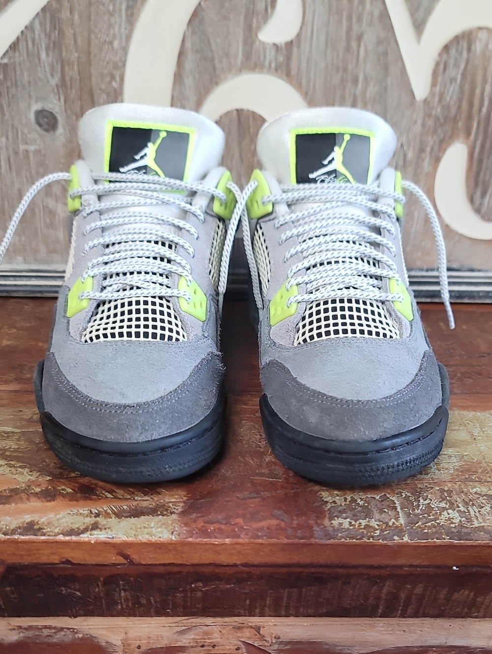 🔥 Nike Air Jordan 4 (Special Edition) "Neon 95" Wmns 7.5 Great Condition. - Picture 5 of 16